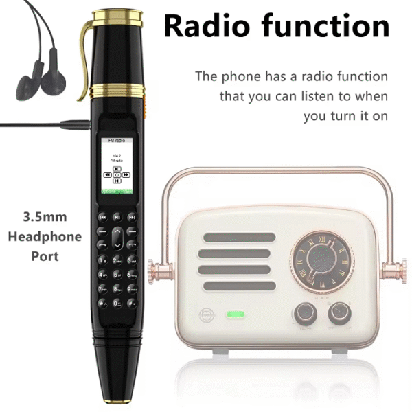 2025 Hot GSM Pen Phone with Dual SIM Card & Memory Card Slots - Image 3