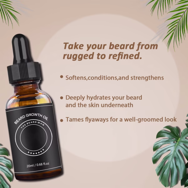 Beard Oil Growth Fast Nourishing Beard 100% Pure Natural Organic Beard Growth Oil for Men - Image 7